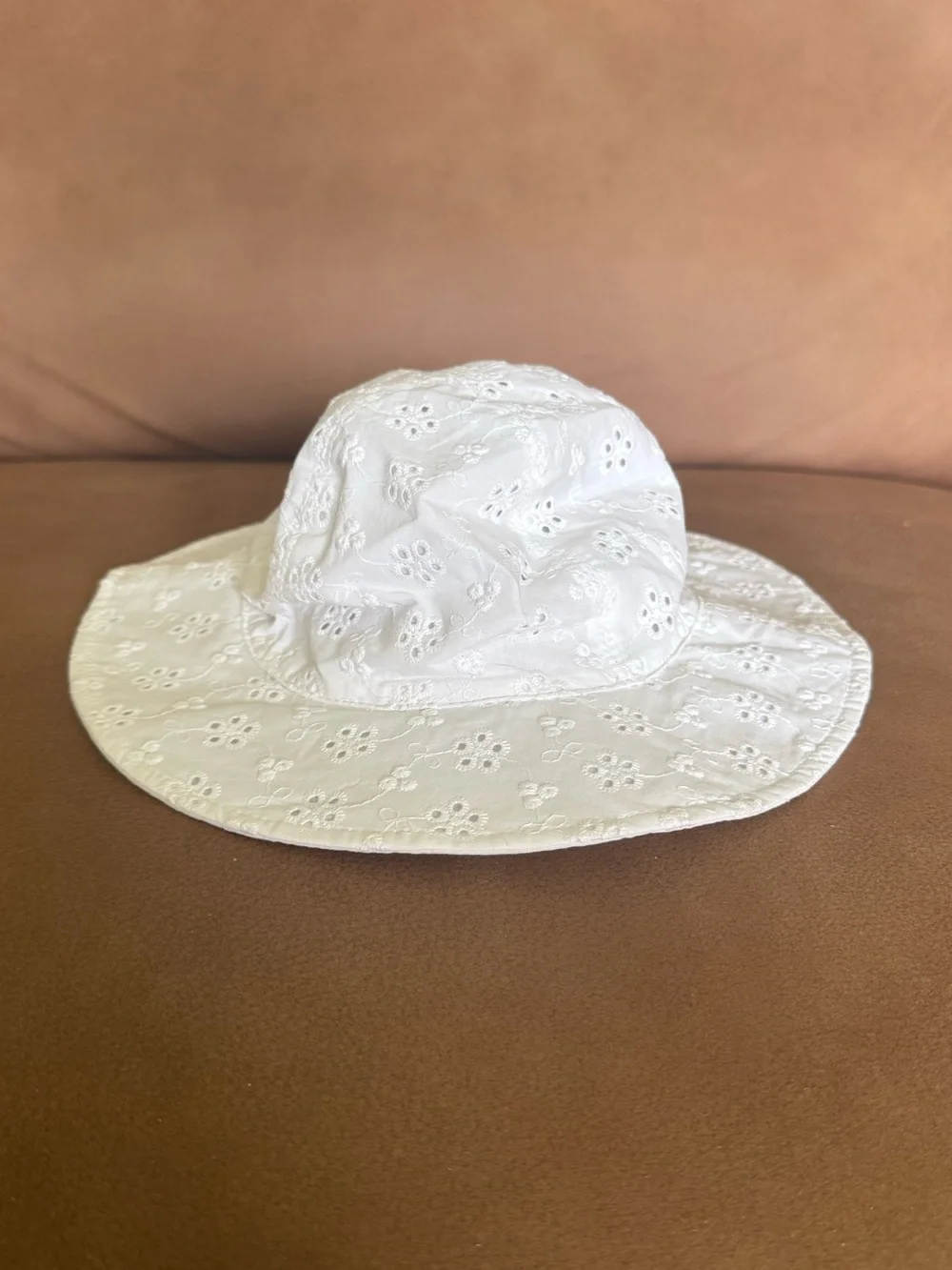 Carter's Infant White Baby Sun Hat